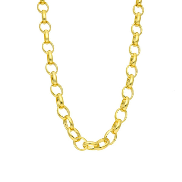 9ct Yellow Gold Hollow Oval Belcher Chain - 24" - 16.0g