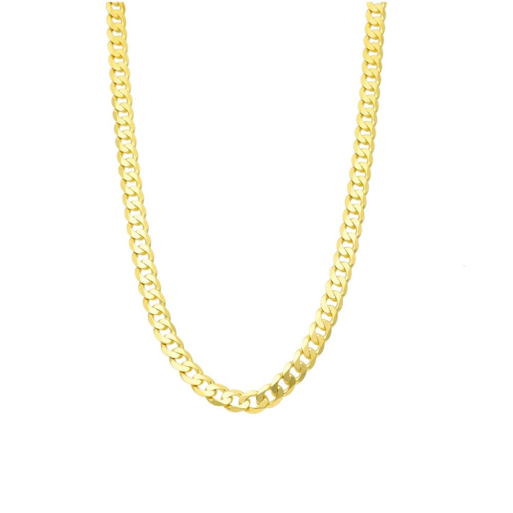9ct Yellow Gold Curb Chain - 16" - 14.6g