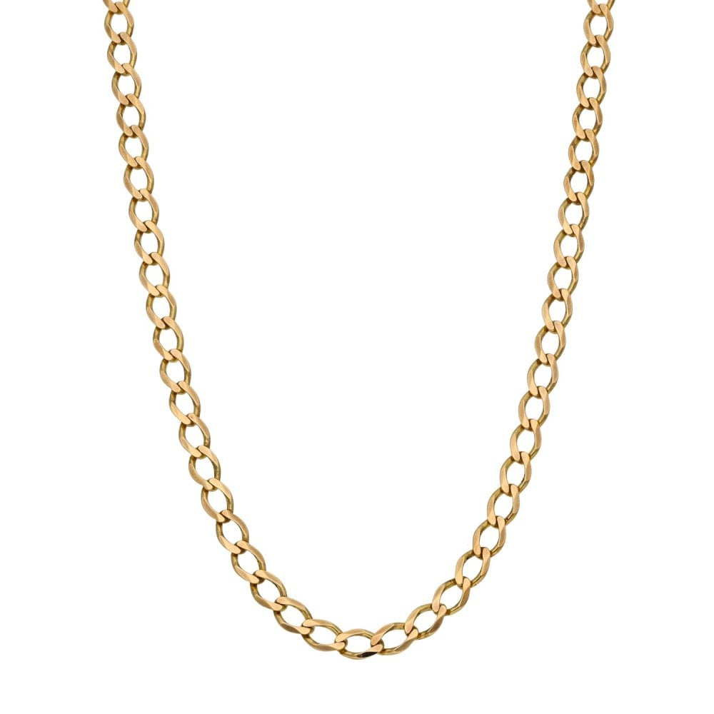 Gents 9ct Yellow Gold Curb Chain - 24" - 8.5g