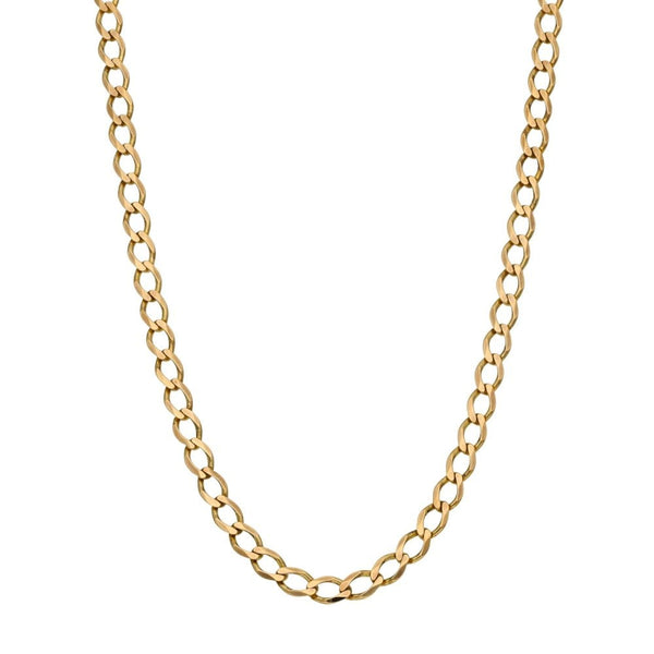 Gents 9ct Yellow Gold Curb Chain - 24" - 8.5g