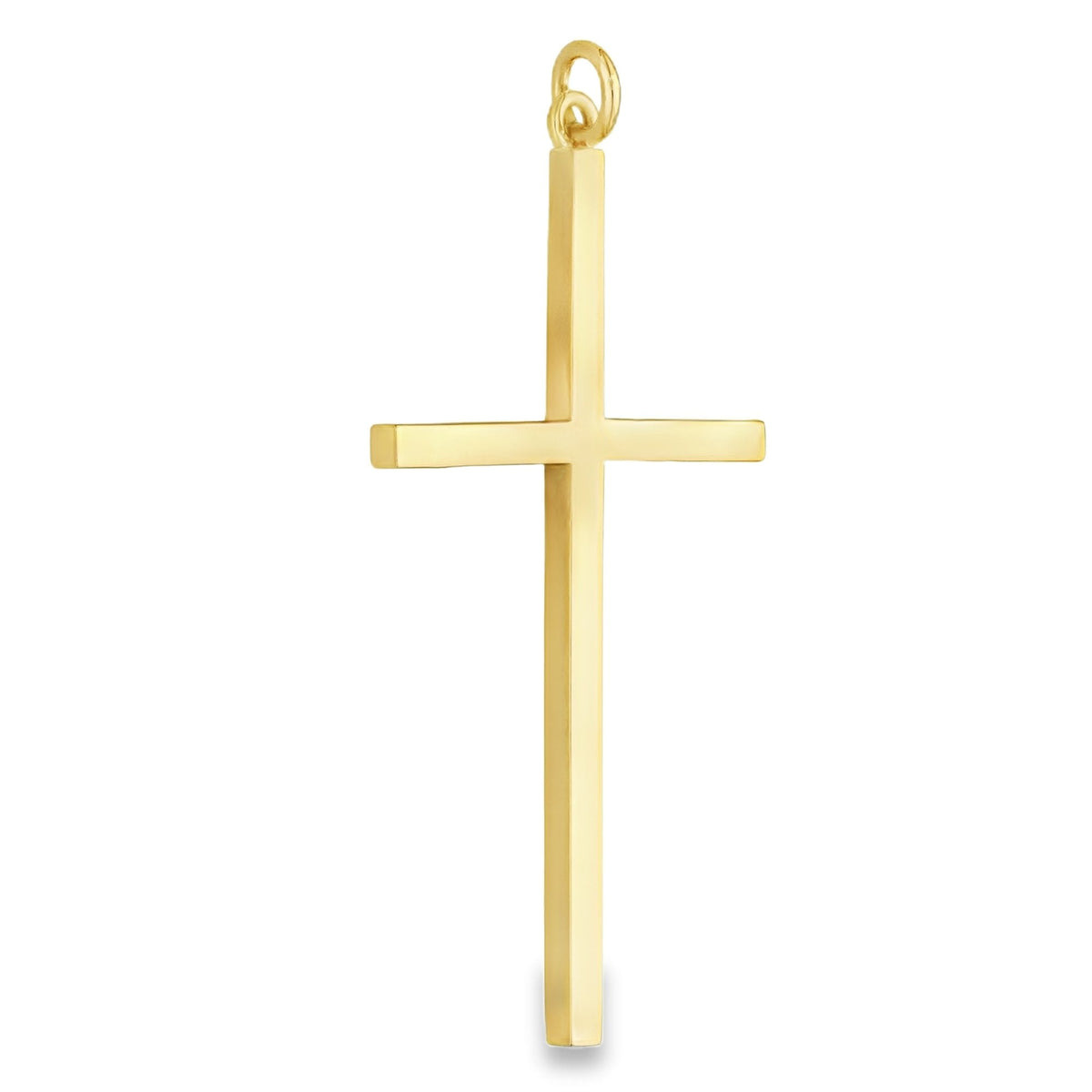 9ct Yellow Gold Thin Cross Pendant - 34x66x3mm - 9.7g