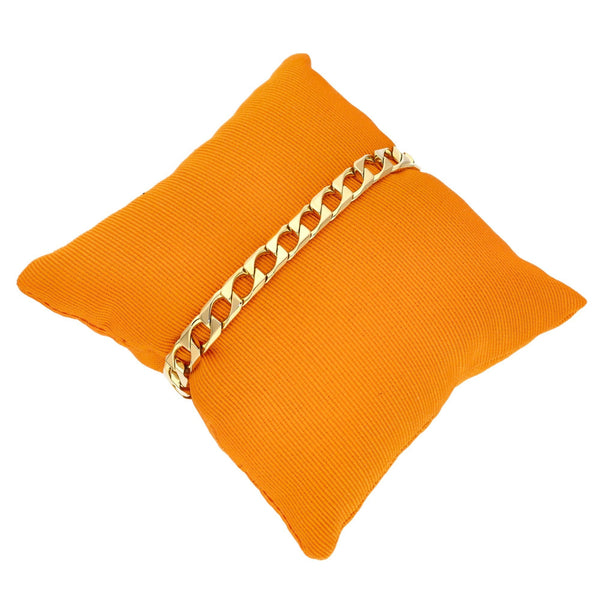 9ct Yellow Gold Square Curb Bracelet - 7.5" - 14.0g