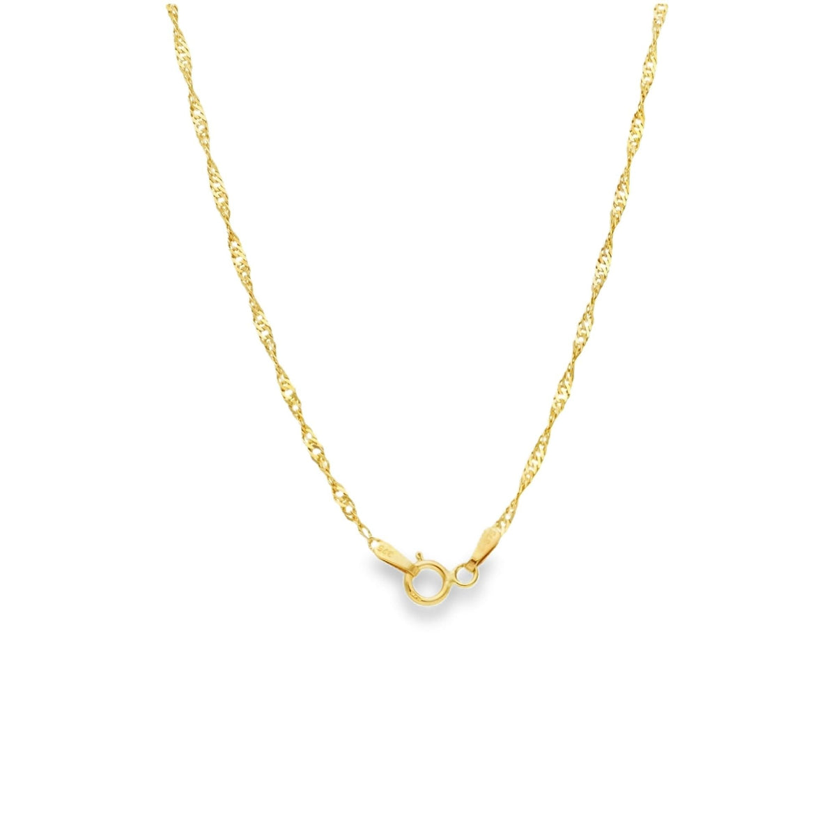 9ct yellow Gold Twist Curb Chain & Diamond Cross Pendant - 20"