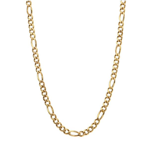 9ct Yellow Gold Figaro Chain - 24" - 12.40g