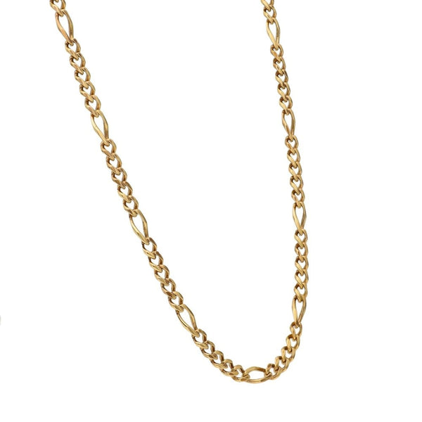 9ct Yellow Gold Figaro Chain - 24" - 12.40g