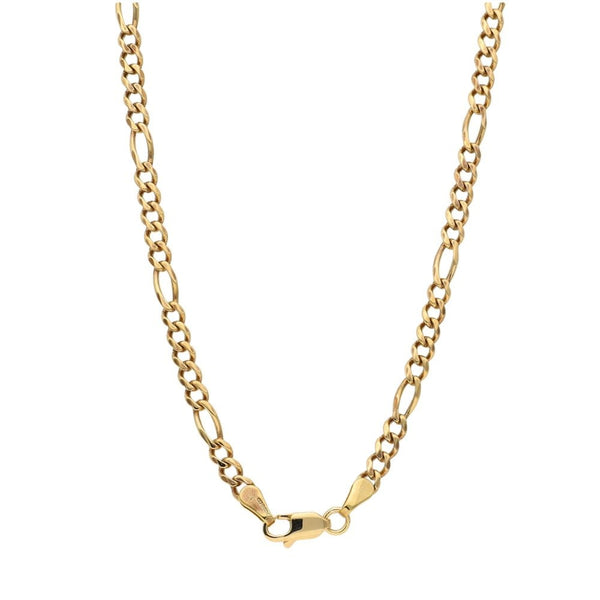 9ct Yellow Gold Figaro Chain - 24" - 12.40g