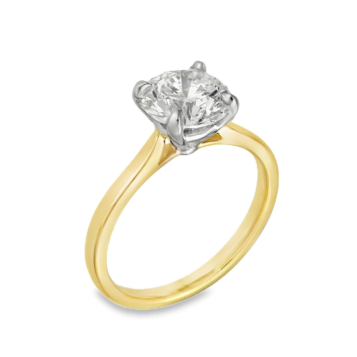 2.01ct Yellow Gold Certified Diamond Engagement Ring - F/VVS2