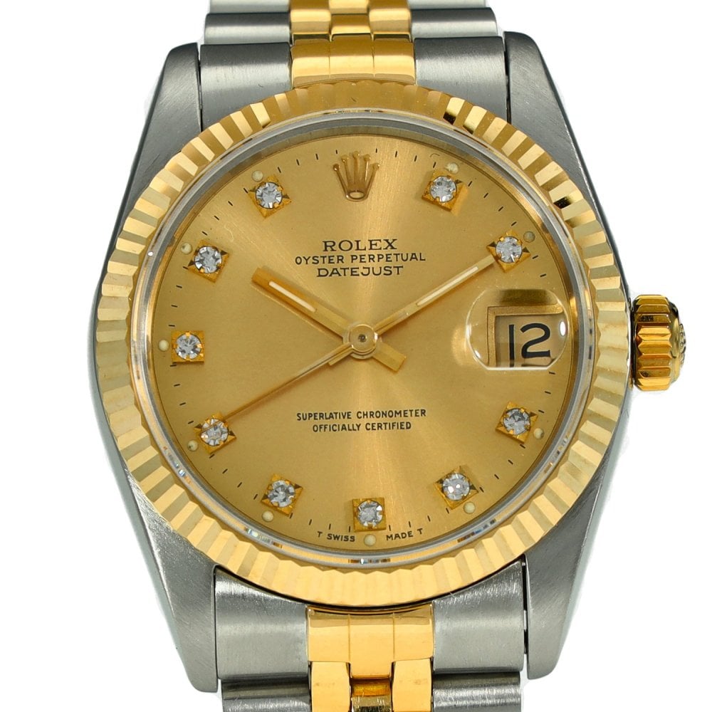 Datejust 31 - Midsize Watch - Champagne Diamond Dial - 1995