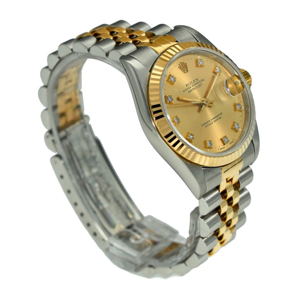 Datejust 31 - Midsize Watch - Champagne Diamond Dial - 1995