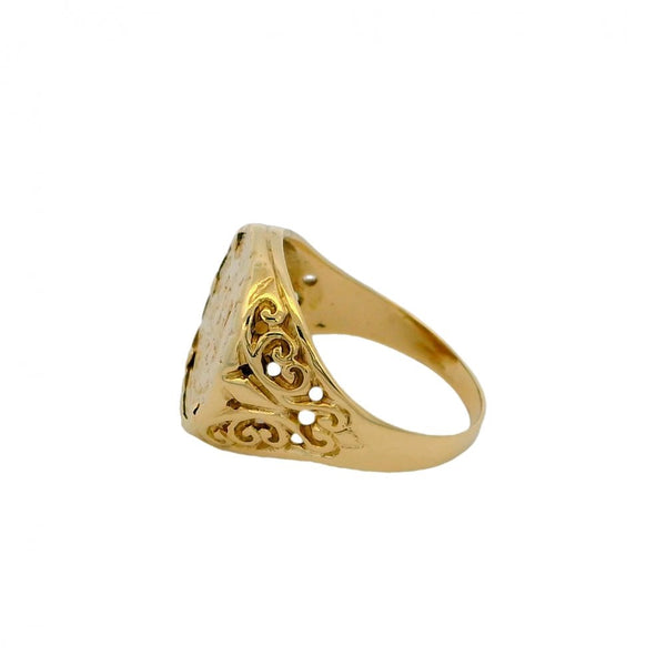 9ct Yellow Gold Dos Pesos Coin Ring - Size N