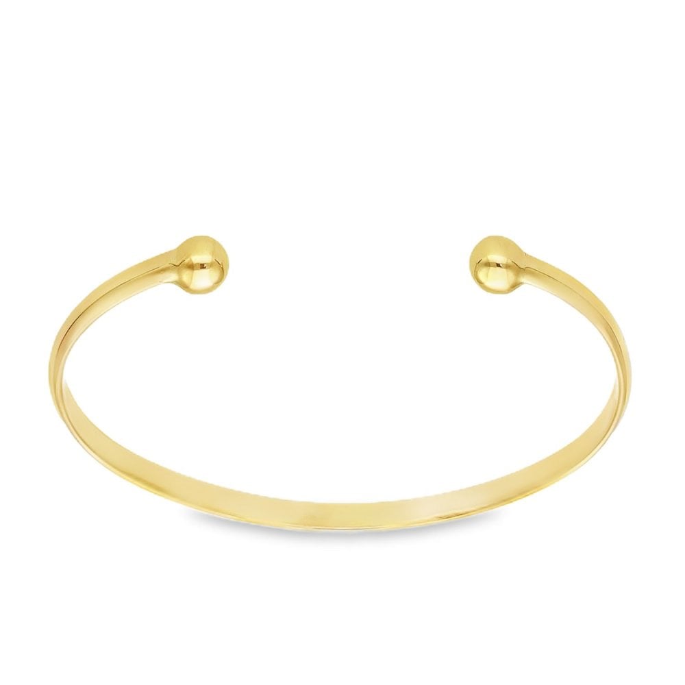 9ct Yellow Gold Torque Bangle - 8.3g