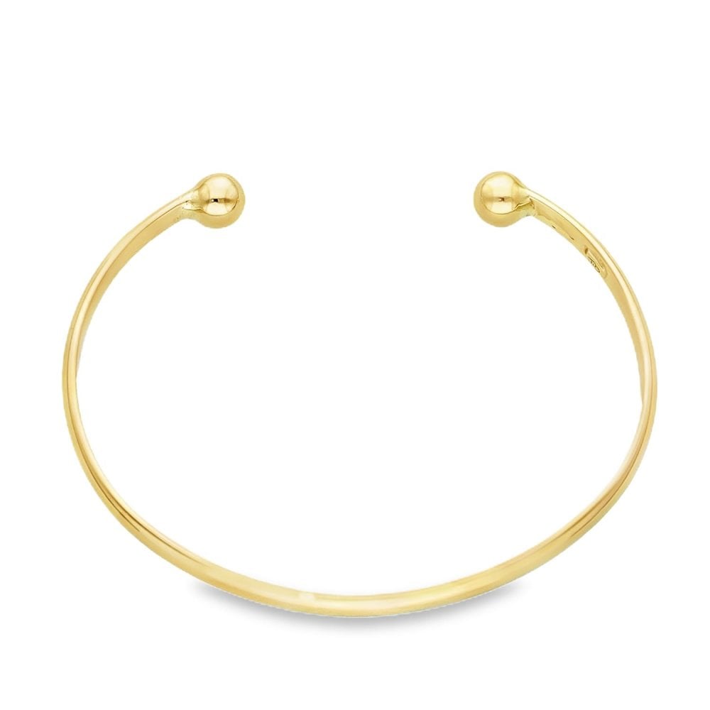 9ct Yellow Gold Torque Bangle - 8.3g