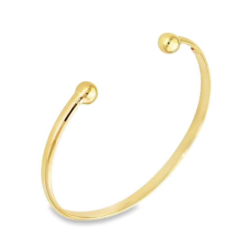 9ct Yellow Gold Torque Bangle - 8.3g