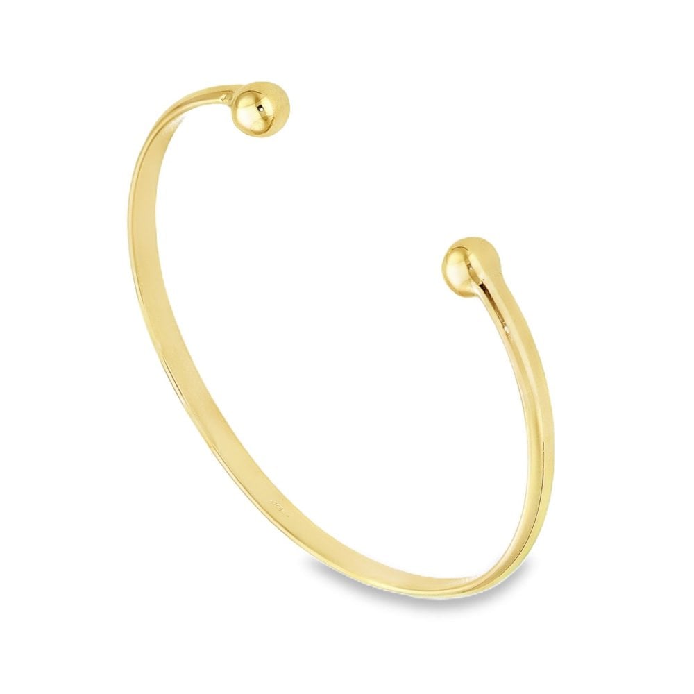 9ct Yellow Gold Torque Bangle - 8.3g
