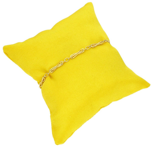 9ct Yellow Gold Twist Cage Link Bracelet - 7.5" - 3.5g