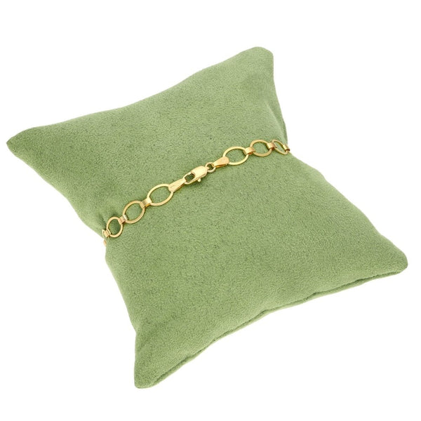 9ct Yellow Gold Oval Open Link Bracelet - 7.5" - 2.7g
