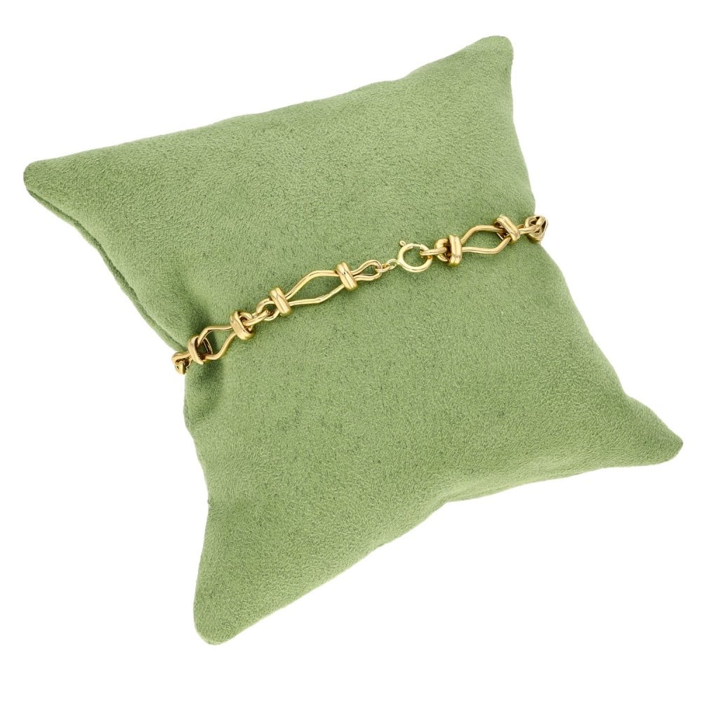 9ct Yellow Gold Open Fancy Link Bracelet - 7.5" - 4.2g