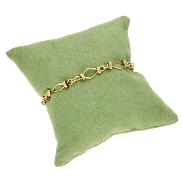 9ct Yellow Gold Open Fancy Link Bracelet - 7.5" - 4.2g