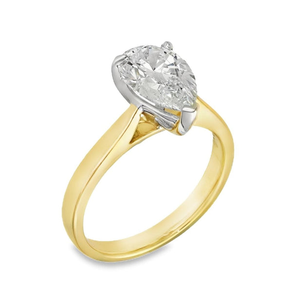 2.01ct Yellow Gold Certified Diamond Engagement Ring - E/VVS2