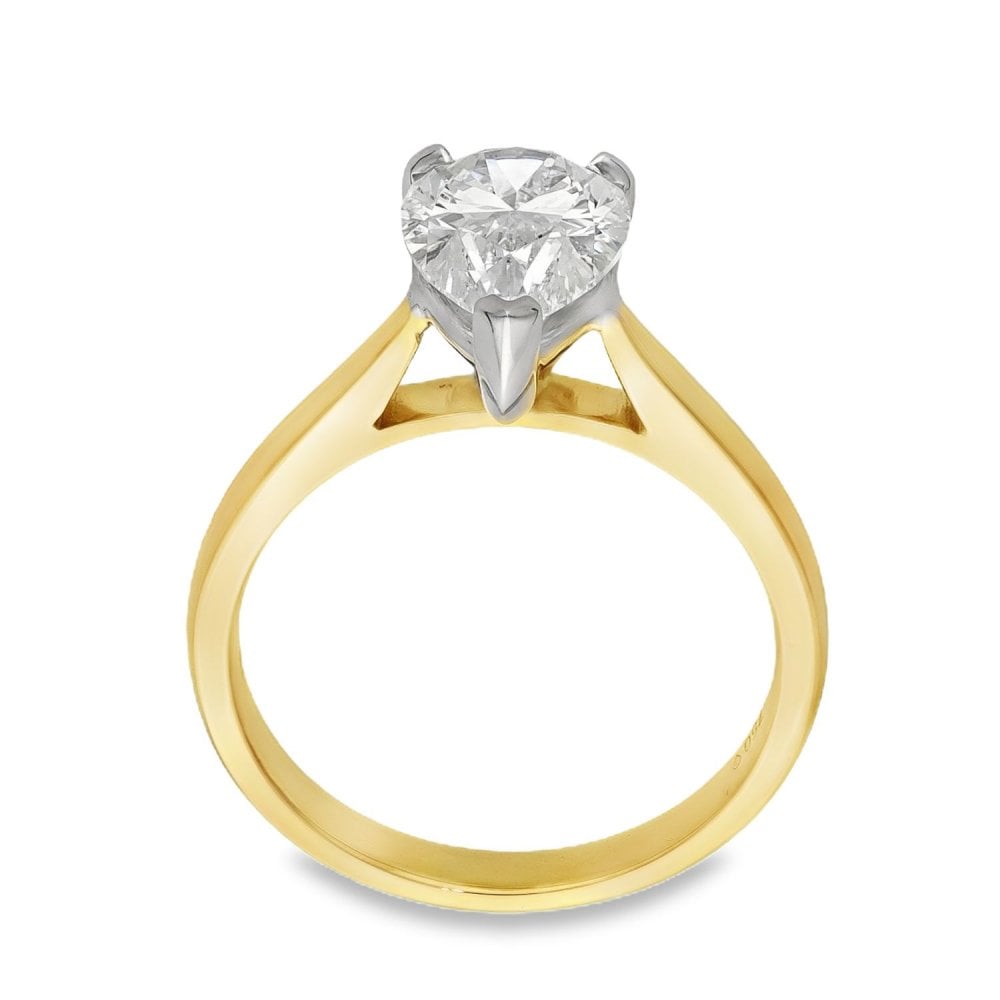 2.01ct Yellow Gold Certified Diamond Engagement Ring - E/VVS2