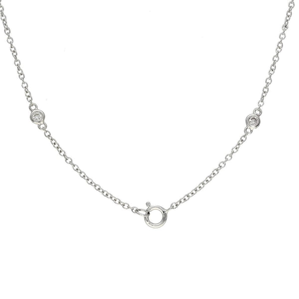 18ct White Gold Diamond Cross & Diamond Set Necklace - 2.82ct