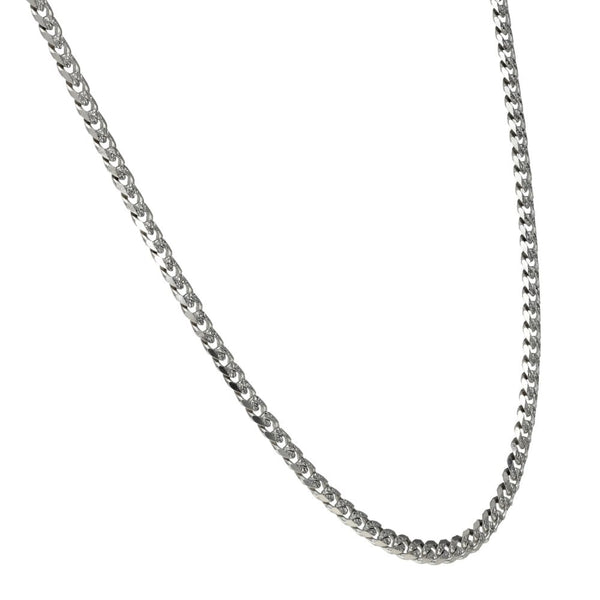9ct White Gold 18" Curb Chain - 7.4g
