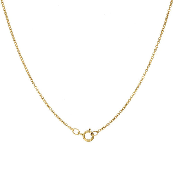 9ct Yellow Gold Diamond Initial E Pendant & Necklace - 17"