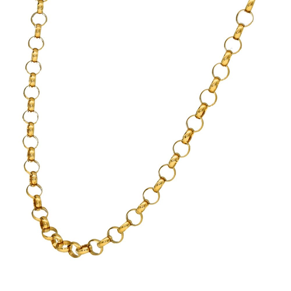 9ct Yellow Gold Belcher Chain - 21" - 10.80g