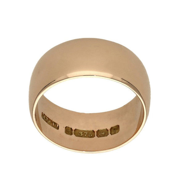 9ct Rose Gold 9mm Wedding Ring - Size O½  - 7.4g