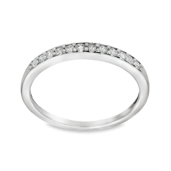 9ct White Gold Diamond Half-Eternity Ring - Size Q - 0.20ct