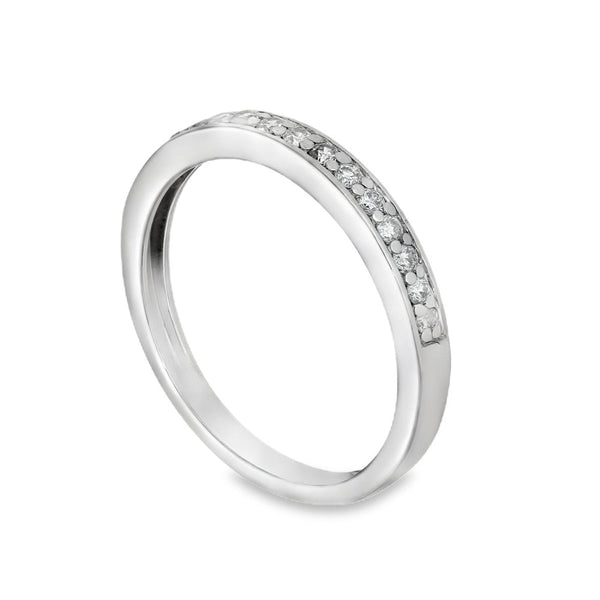 950 Platinum Diamond Half-Eternity Ring - Size L½ - 0.21ct