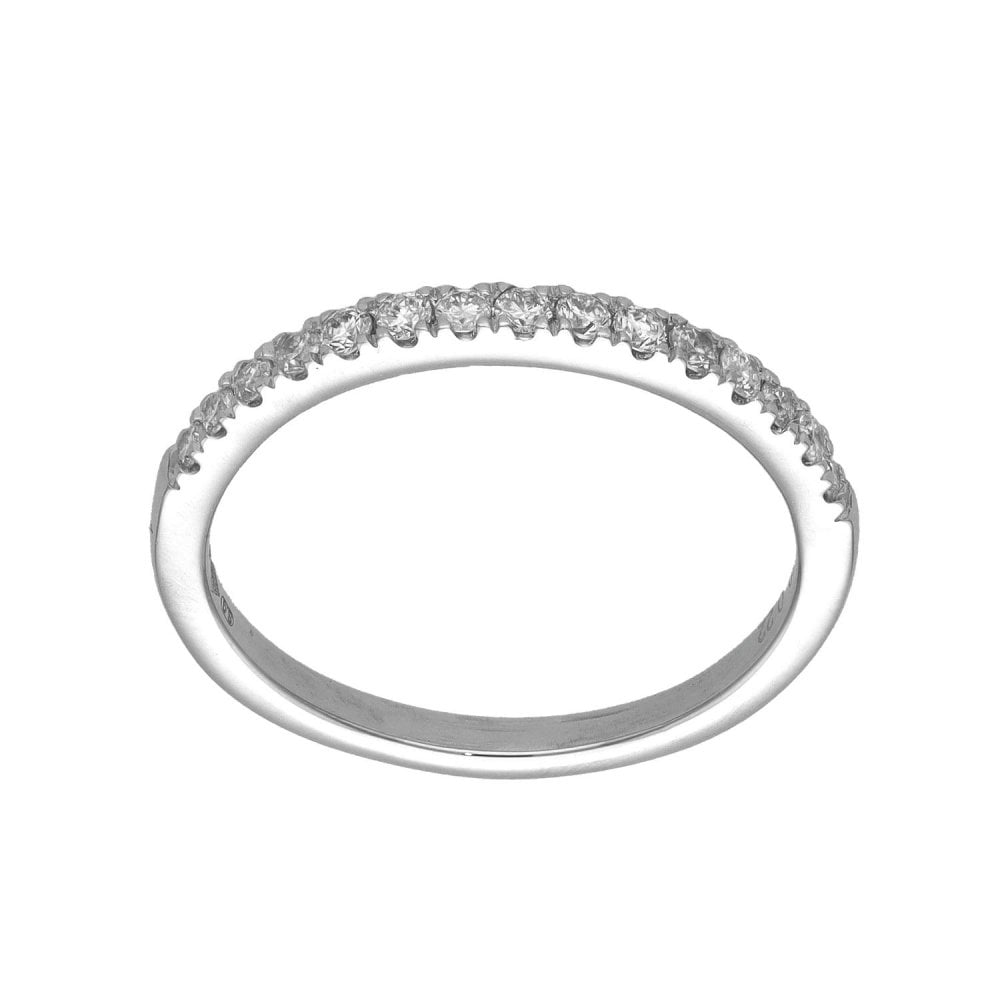 Platinum 0.22ct Diamond Set Eternity Ring - Size L