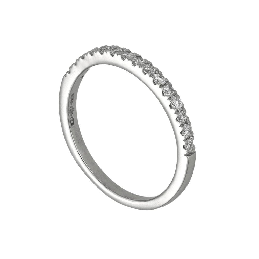Platinum 0.22ct Diamond Set Eternity Ring - Size L