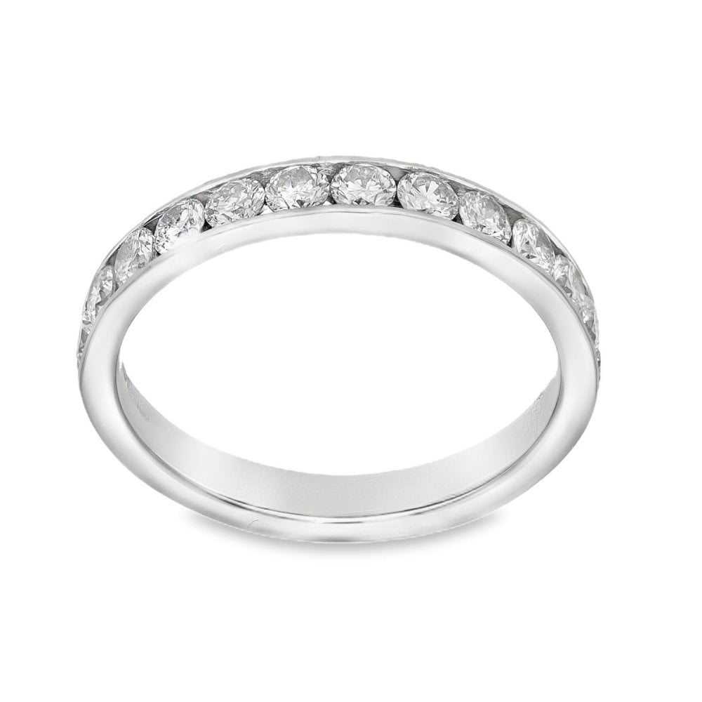 Platinum 0.78ct Diamond Set Eternity Ring - Size M