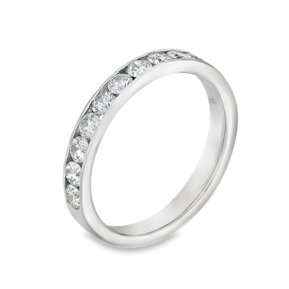 Platinum 0.78ct Diamond Set Eternity Ring - Size M