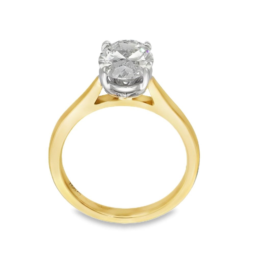 2.17ct Yellow Gold Certified Diamond Engagement Ring - F/VVS2