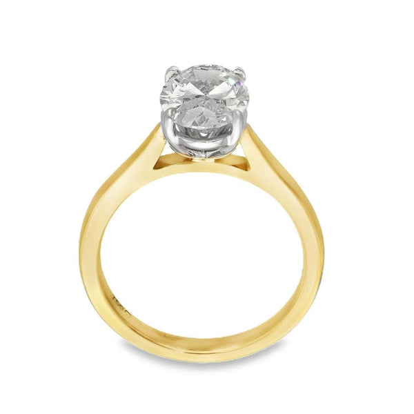 2.17ct Yellow Gold Certified Diamond Engagement Ring - F/VVS2