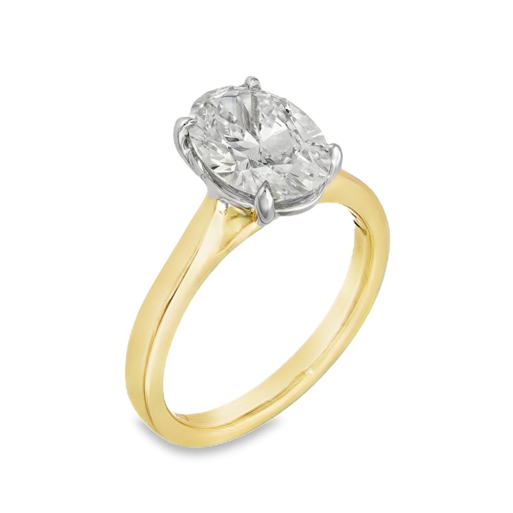 2.17ct Yellow Gold Certified Diamond Engagement Ring - F/VVS2