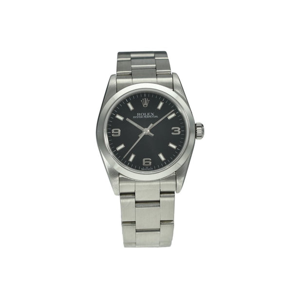 Oyster Perpetual 77080 - Midsize Watch - Black Dial - 2005