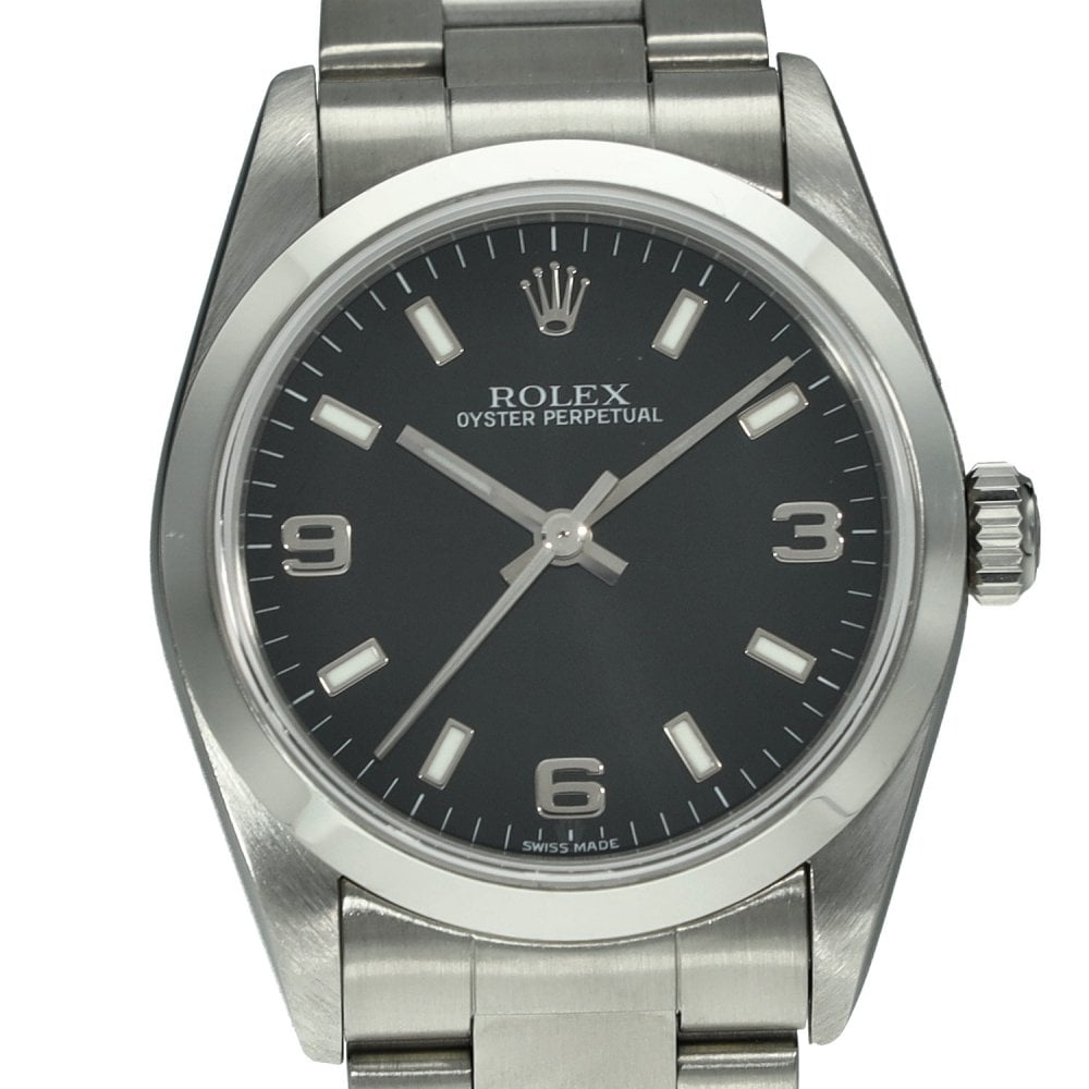 Oyster Perpetual 77080 - Midsize Watch - Black Dial - 2005