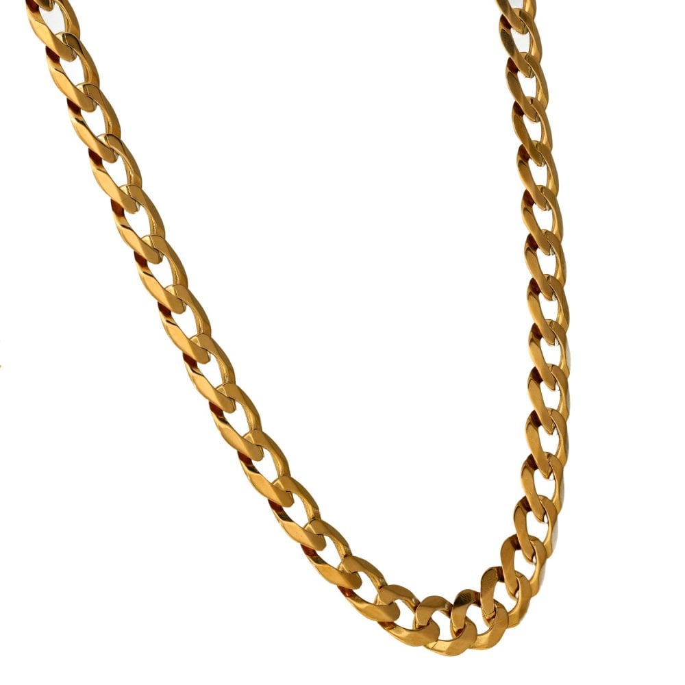 Gents 9ct Yellow Gold Curb Chain - 24" - 26.9g