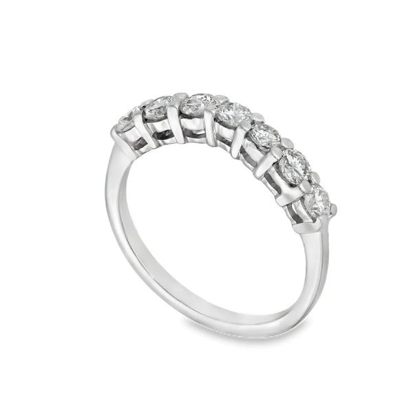 18ct White Gold Enhancer 0.63ct Diamond Set Ring - Size L
