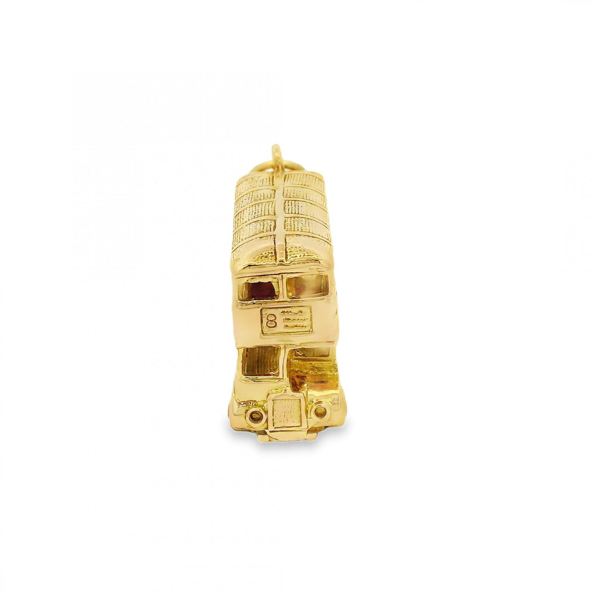 9ct Yellow Gold Double-Decker Bus Charm - 38x18x10mm - 13.2g