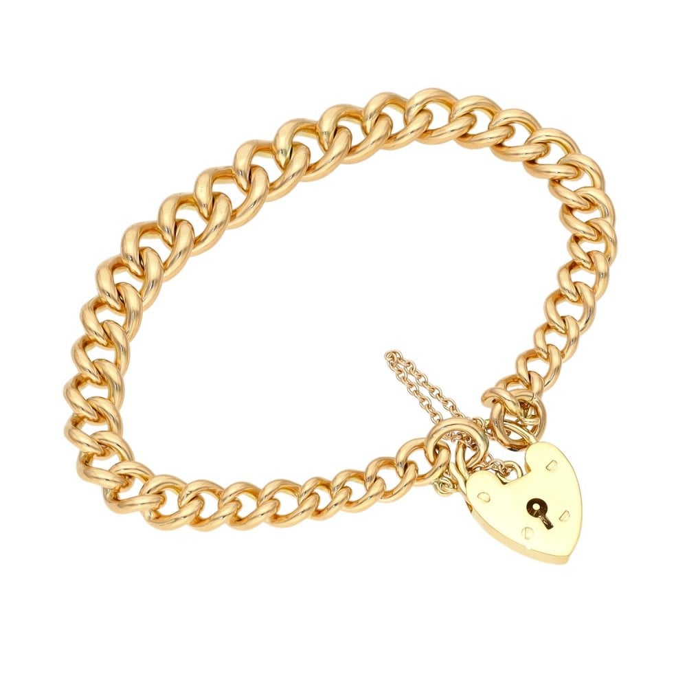 9ct Yellow Gold Curb Bracelet - 7" - 24.1g