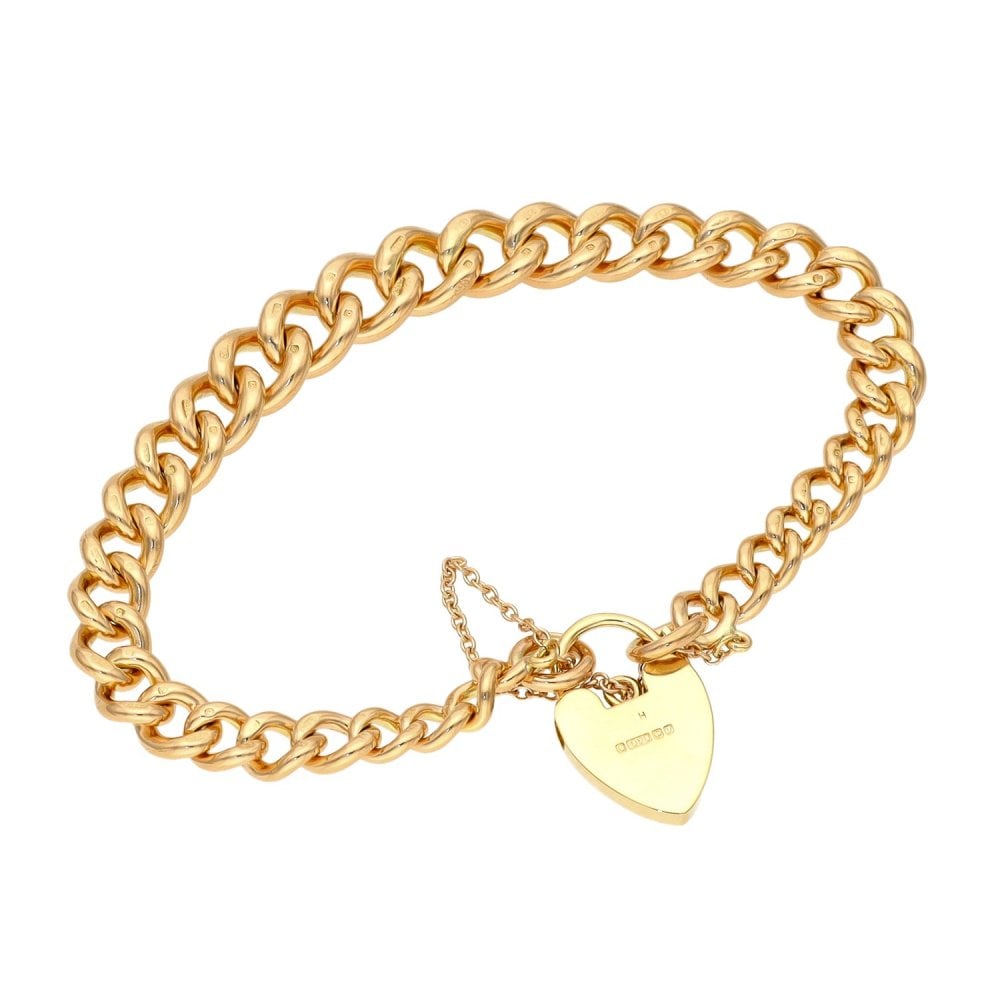 9ct Yellow Gold Curb Bracelet - 7" - 24.1g