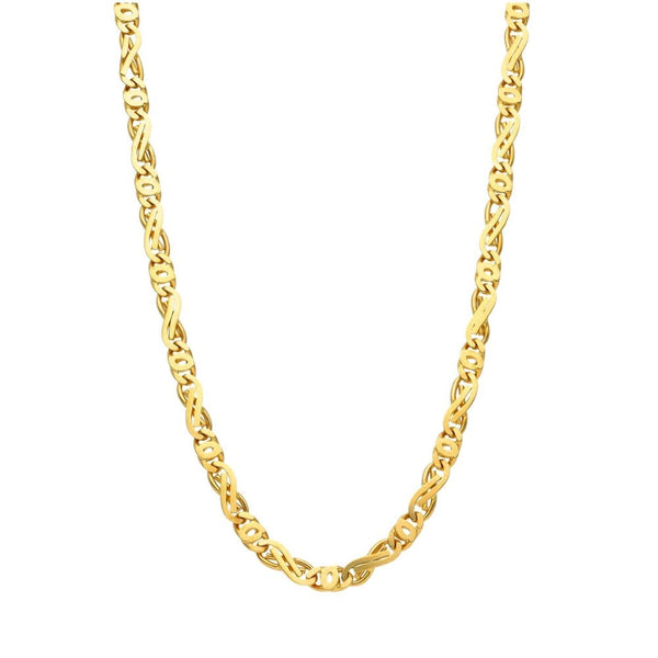 9ct Yellow Gold Figure of Eight Chain - 22" - 17.1g