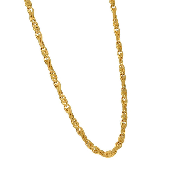 9ct Yellow Gold Figure of Eight Chain - 22" - 17.1g