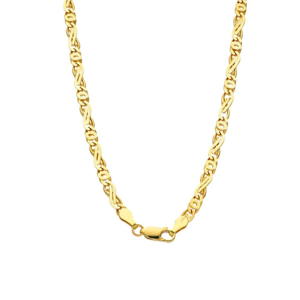 9ct Yellow Gold Figure of Eight Chain - 22" - 17.1g
