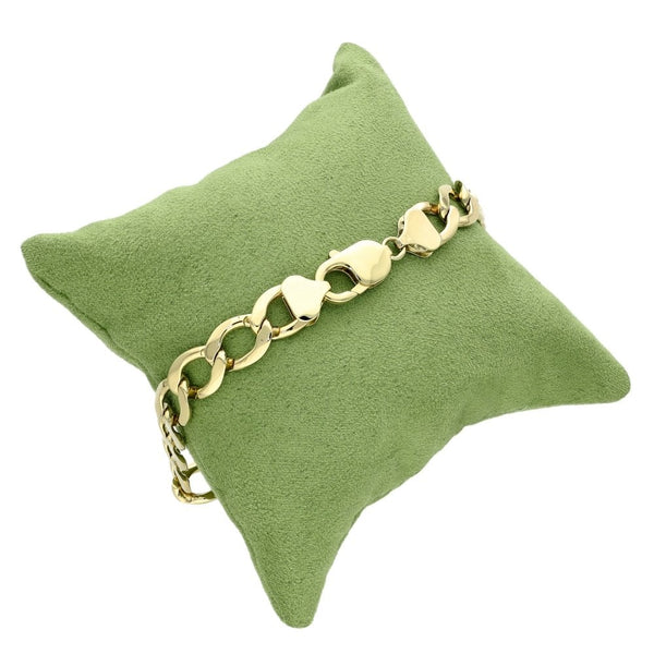 9ct Yellow Gold Curb Bracelet - 9.5" - 27.5g