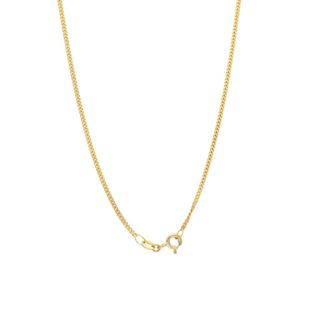 9ct Yellow Gold Starburst Cross Pendant & Necklace - 16" - 6.7g